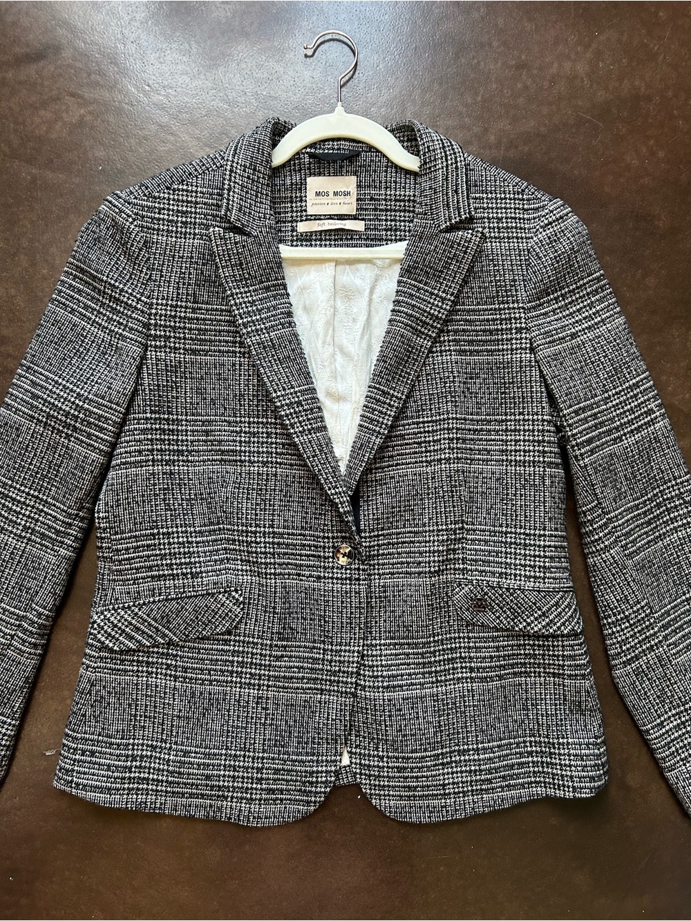 Mos mosh woven glen plaid Blake blazer- size 42